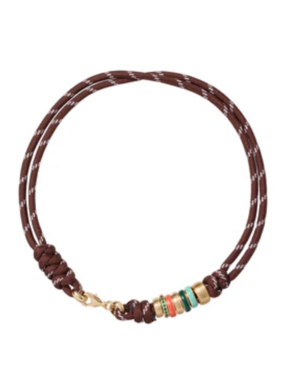 NWOT Roxanne Assoulin The Super Size Happy Cord Necklace Brown